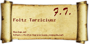 Foltz Tarziciusz névjegykártya